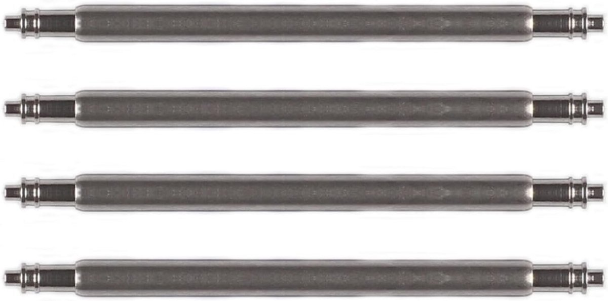 Set van 4 Stalen Veertjes voor Horlogebanden 18mm Diameter 1.5mm
