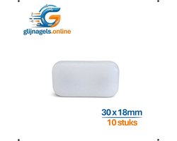 10 STUKS PREMIUM GLIJNAGELS 30x18 mm – PVC meubelglijders – Vloerglijders – Meubeldop – Glijdop – Meubelpoten glijders – Vloerbeschermers – Bescherming tegen krassen en vocht – Geluiddempend – Geschikt voor kasten, tafels en overige meubels