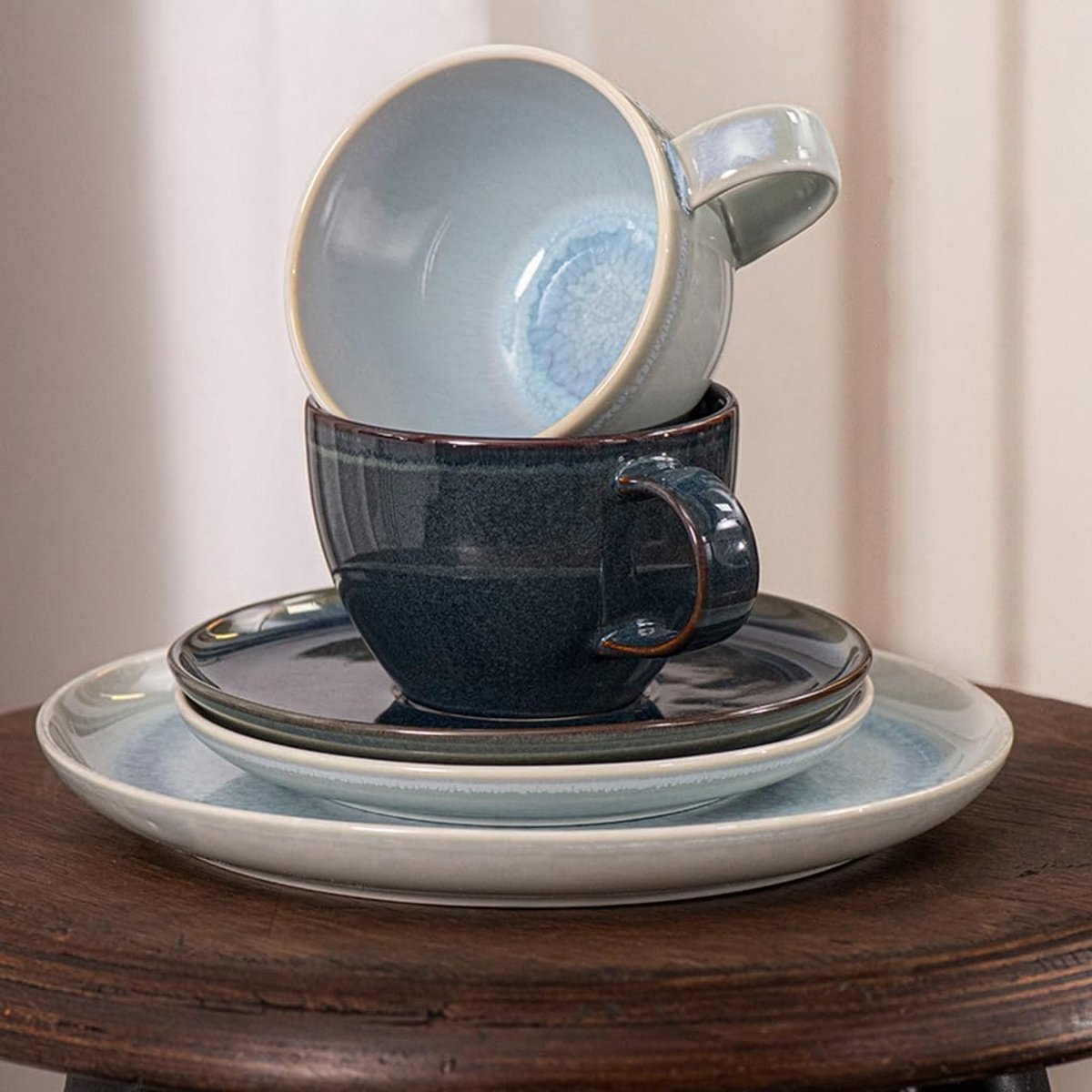 Koffiekop Blauw Keramiek 250 ml Geschikt voor Vaatwasser en Magnetron