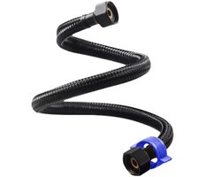 Profielenloods - Aansluitslang flexibel 3/8" x 1/2" zwart 200 mm (20cm)