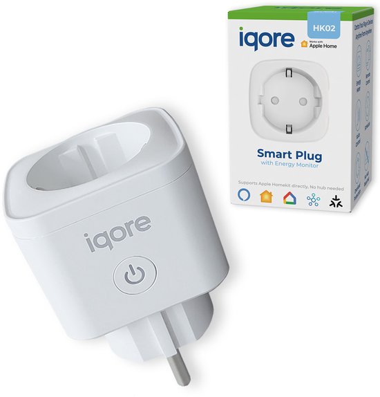 Iqore Slimme stekker - Smart plug met Matter & HomeKit - 16A - Bol