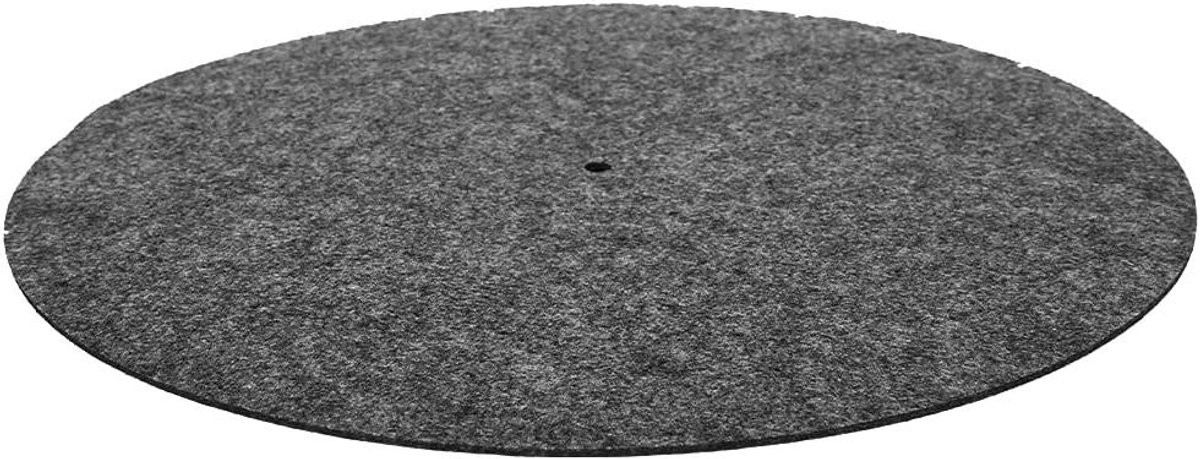 Allecto- Viltmat voor platenspeler - Antislip mat - Geschikt voor platenspeler Mk2 Technics - Audio accessoires - Anti-vibratiepads - Zwart - 12 inch - Draaitafel mat.