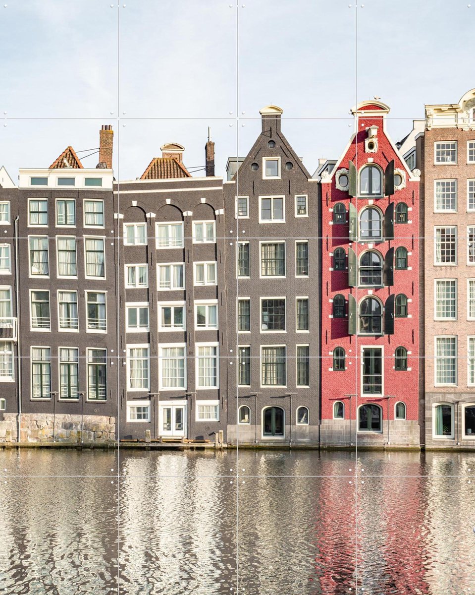 IXXI Houses of Amsterdam, Henrike Schenk - 80 x 100 cm - Gratis ophangtool - Grote wanddecoratie en posters - Fotografie, Architectuur