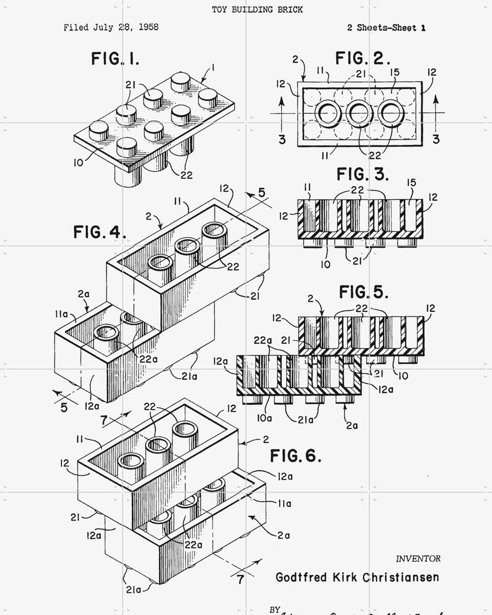 IXXI Lego Print Black & White, Florent Bodart - 80 x 100 cm - Gratis ophangtool - Grote wanddecoratie en posters - Illustraties, Line art, Grafisch