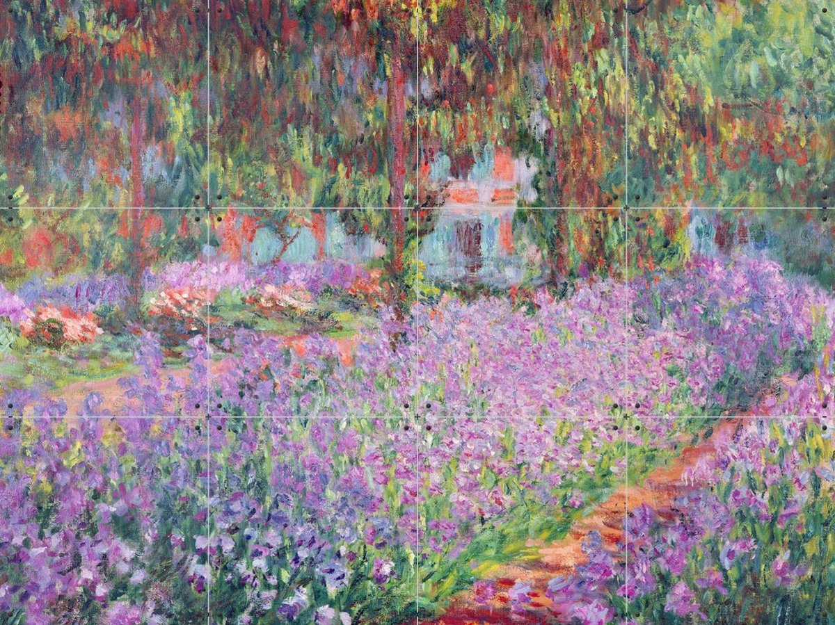 IXXI The Artist's Garden, Claude Monet & Bridgeman Images - 80 x 60 cm - Gratis ophangtool - Grote wanddecoratie en posters - Kleurrijk, Klassiek