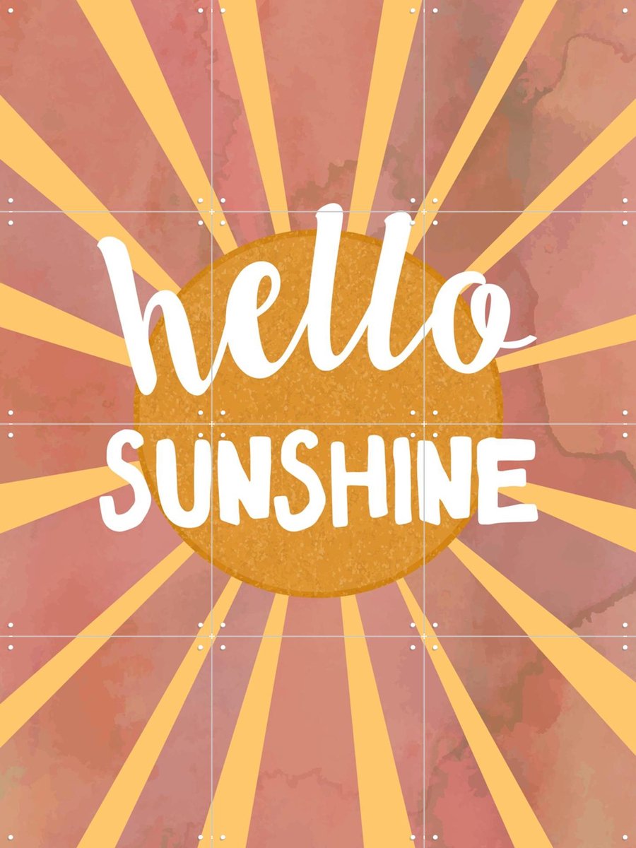 IXXI Hello Sunshine, EMELIEmaria & Various - 60 x 80 cm - Gratis ophangtool - Grote wanddecoratie en posters Kinderkamer, Kinderen