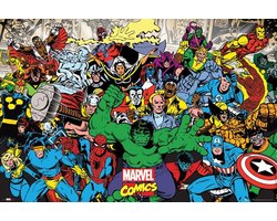 Marvel superheldenposter Hulk, Spider-Man & Iron Man - 61 x 91,5 cm