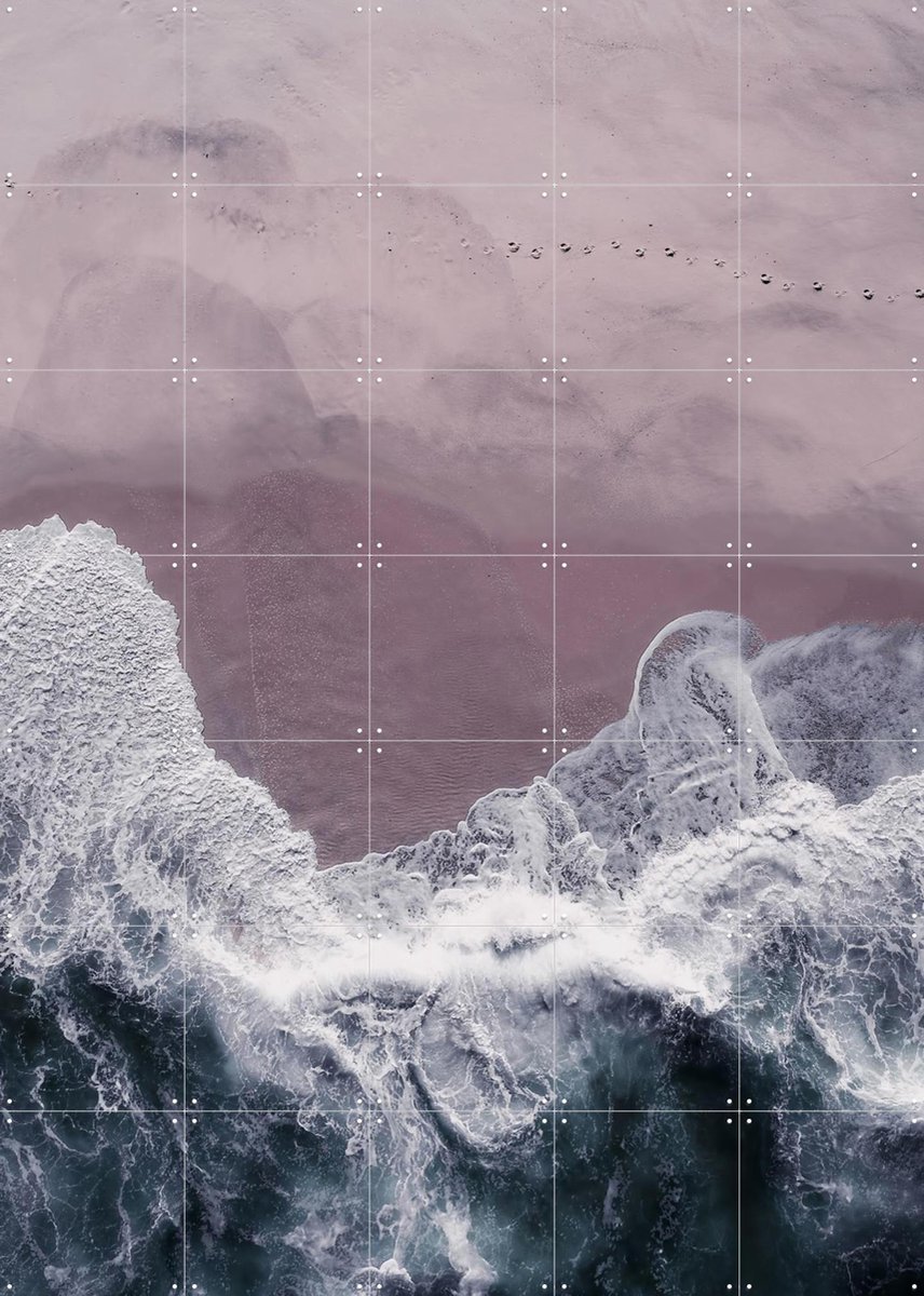 IXXI Aerial Sands of Lavender, Ingrid Beddoes - 100 x 140 cm - Gratis ophangtool - Grote wanddecoratie en posters - Abstract, Fotografie, Woonkamer