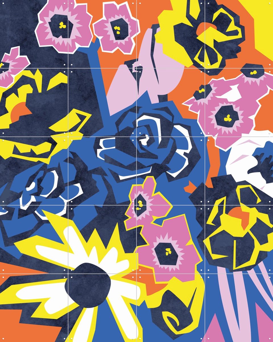 IXXI Flashback, Megan Gallagher - 80 x 100 cm - Gratis ophangtool - Grote wanddecoratie en posters - Abstract, Speels, Digitale Kunst, Fantasierijk