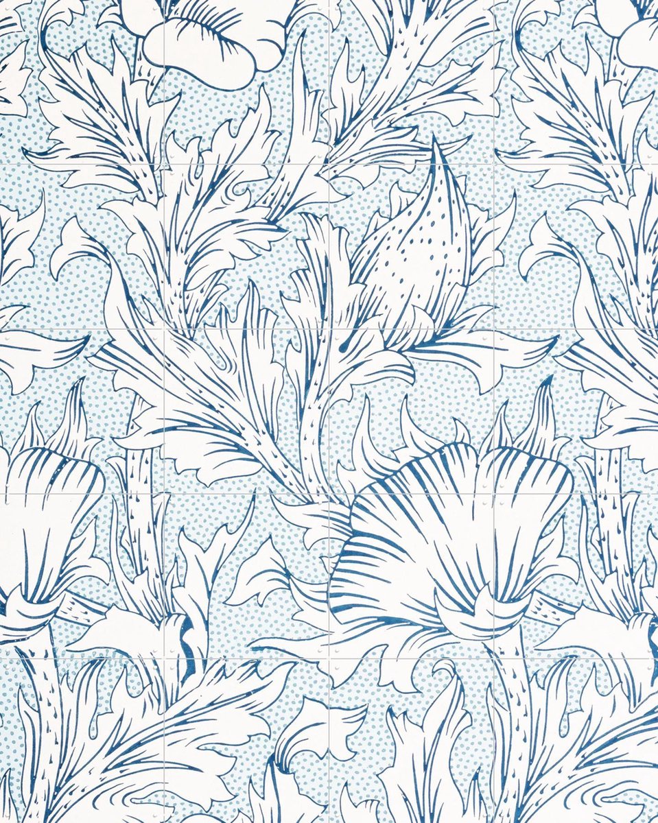 IXXI Horn Poppy, William Morris & Victoria and Albert Museum - 80 x 100 cm - Gratis ophangtool - Grote wanddecoratie en posters - Art Nouveau