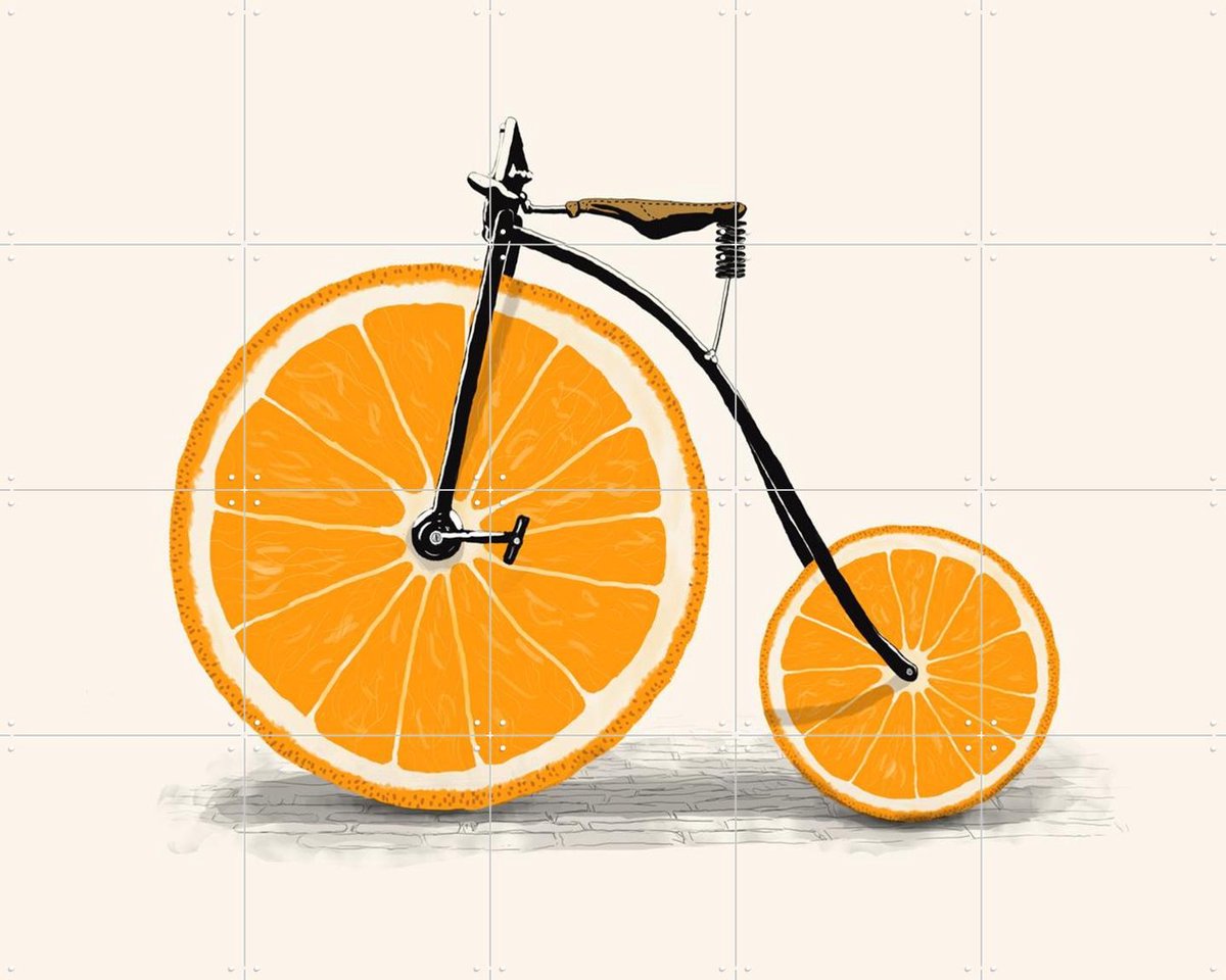 IXXI Vitamin, Florent Bodart - 100 x 80 cm - Gratis ophangtool - Grote wanddecoratie en posters - Grafisch Ontwerp, Vintage, Speels, Illustraties