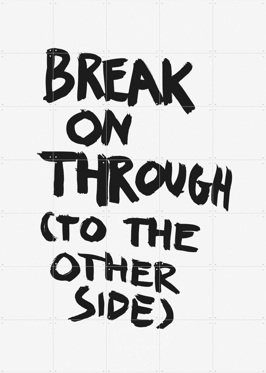 IXXI Break on through, Marcus Kraft - 100 x 140 cm - Gratis ophangtool - Grote wanddecoratie en posters - Grafisch Ontwerp, Typografie, Illustraties