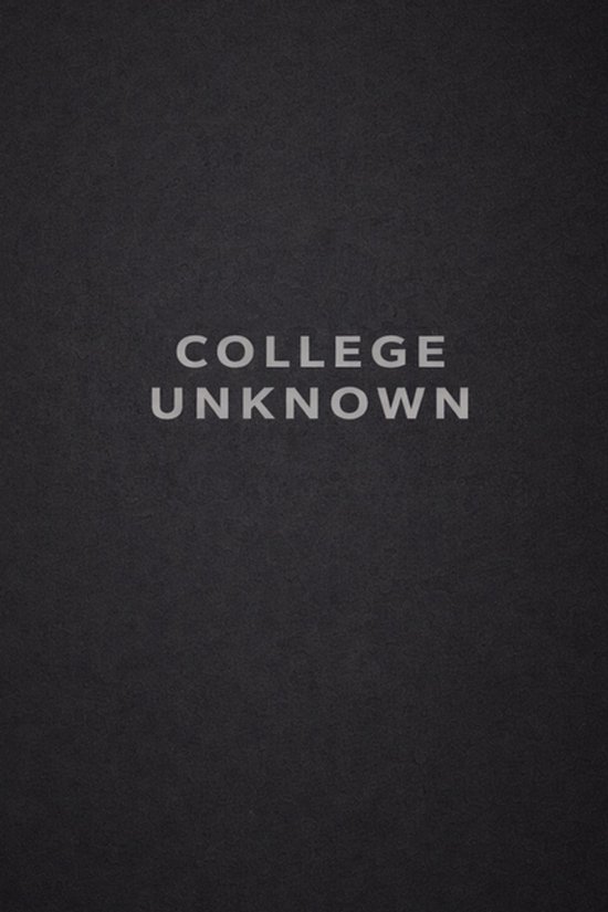 College Unknown - cover