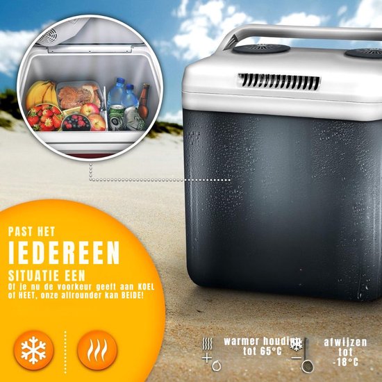 Florixa® Elektrische Koelbox - 32 Liter Koelbox Elektrisch 12V 230 Volt - Koelbox Auto - Grijs - ‎45cm x 32cm x 44cm van Merkloos — afbeelding 5