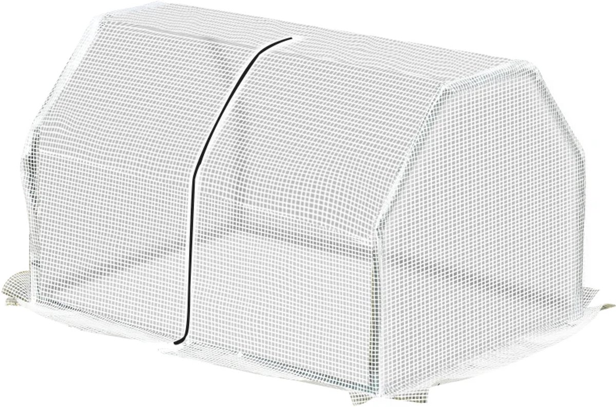 Mini Tunnelkas - Weerbestendig Kas - Kweektunnel - Kweekkas - Kastunnel - Groentekas - Plantenhuis - Plantenteelt - Plant- en Oppotruimte - 99 x 71 x 60 cm - Stalen Frame - Groen