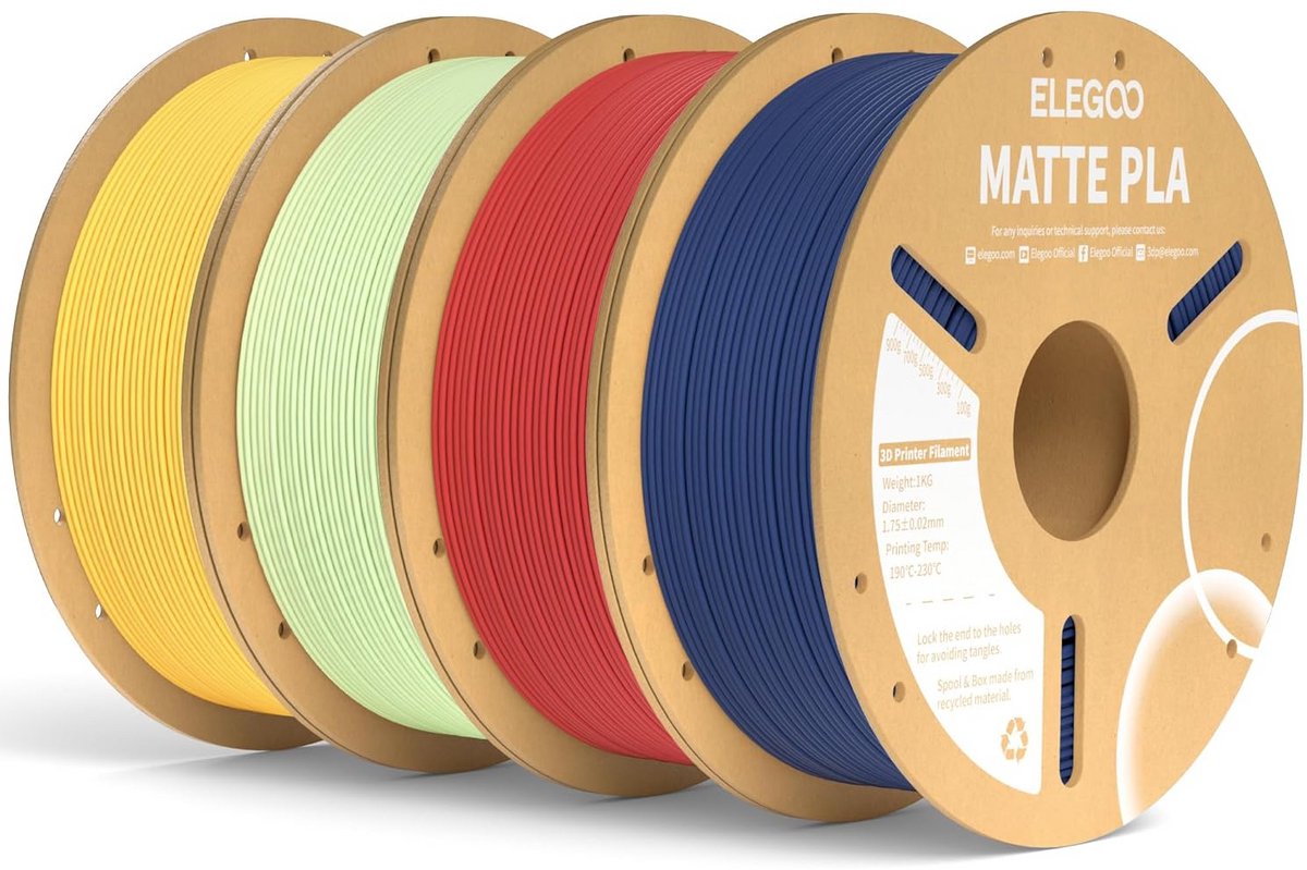 4KG Matte PLA Filament Bundel 1.75mm 3D Printer Materiaal - Hoge Precisie en Weekleurig