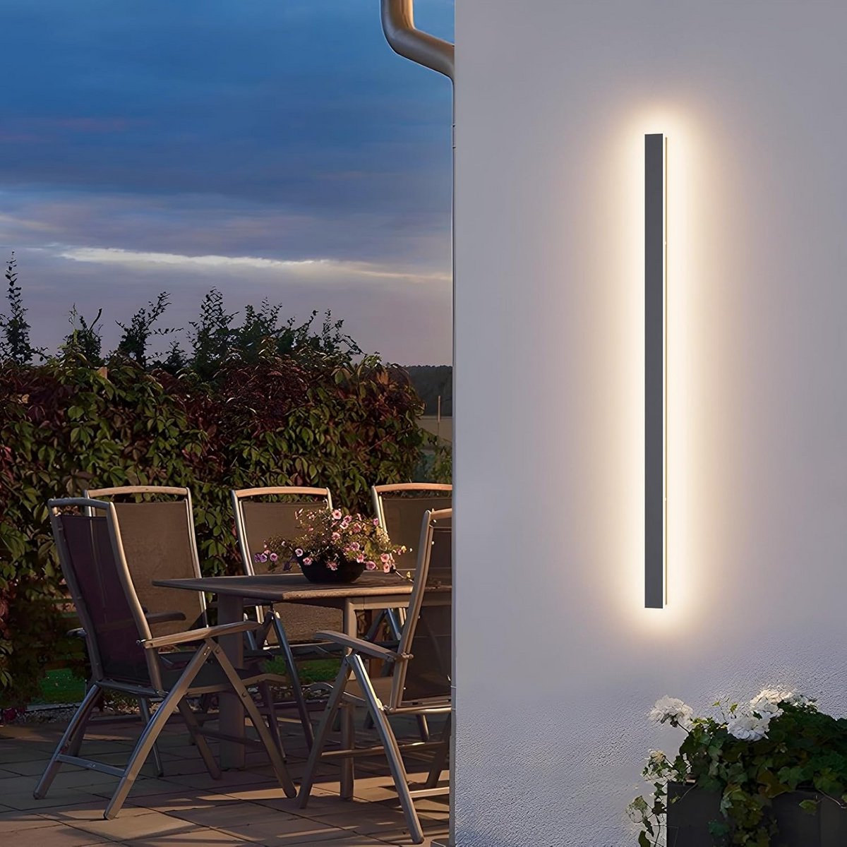 Moderne LED Wandlamp Buiten & Binnen 120 cm - IP65 Waterdicht - Antraciet