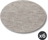 ZICZAC - Set de table PURUS - SET/6 - antibactérien - Ovale, gris