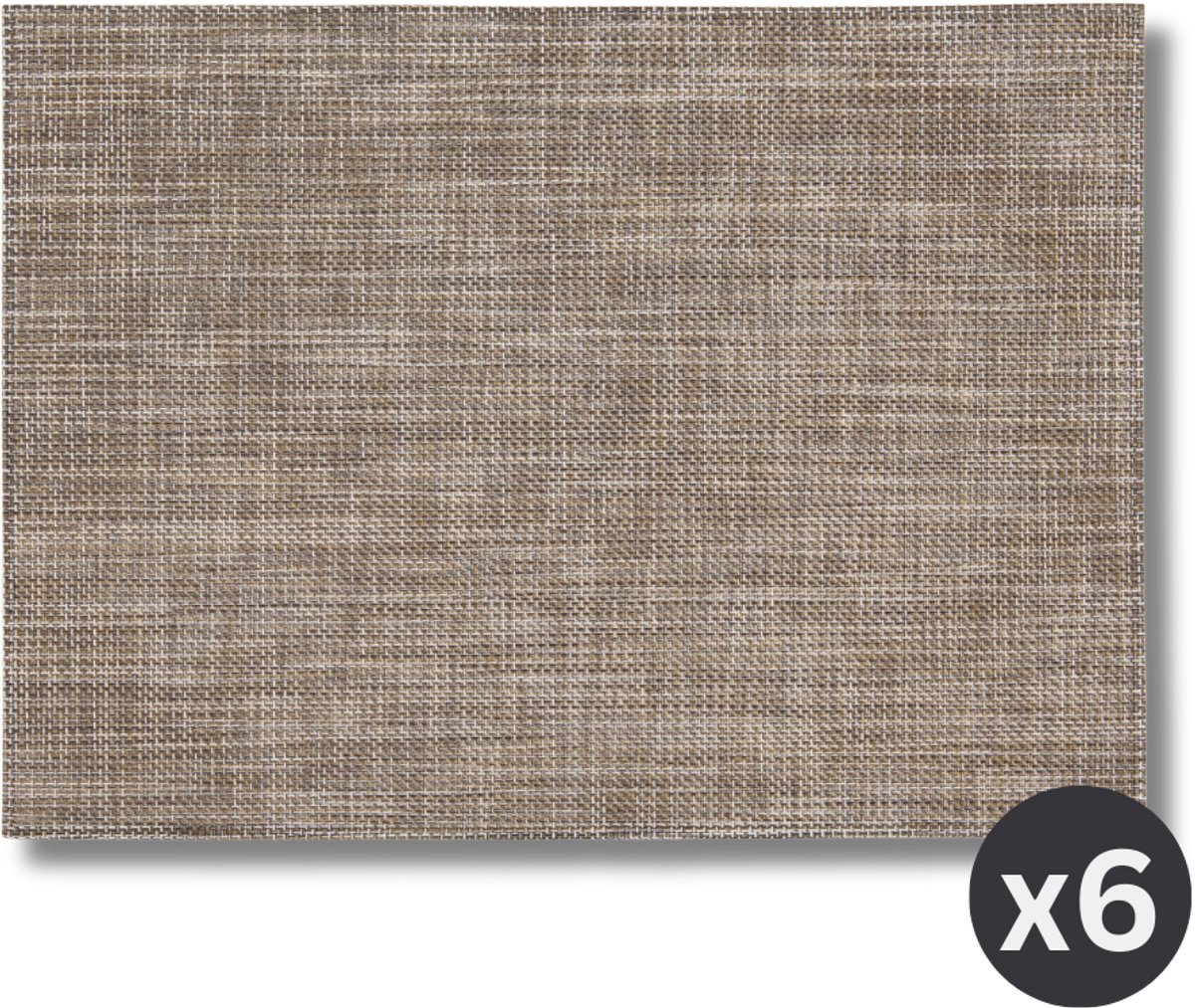 ZICZAC - Placemat PURUS - SET/6 - Microban, antibacterieel, bruin