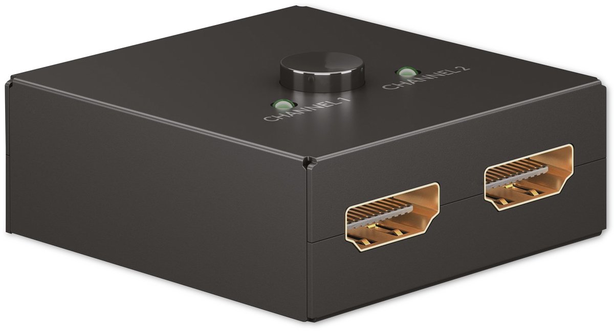 Goobay bi-directionele HDMI schakelaar 2 naar 1 / 1 naar 2 - HDMI1.4 (4K 30Hz) / zwart