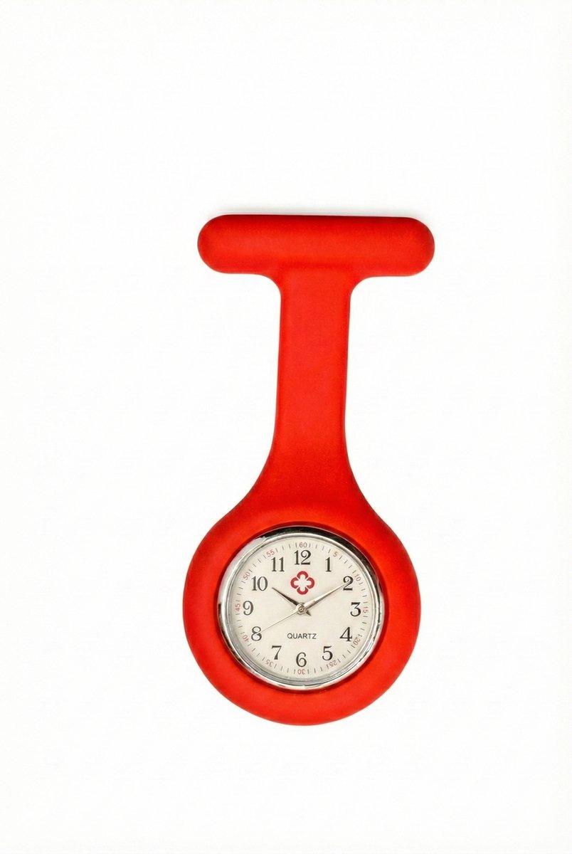 Zorgmorgen - Zusterhorloge - Rood - Siliconen - Waterbestendig - Verpleegkundige