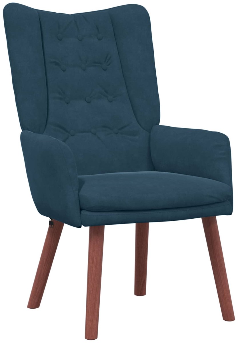 vidaXL Fauteuil - Blauw - 63 - x - 67 - x - 94 - cm - Fluweel