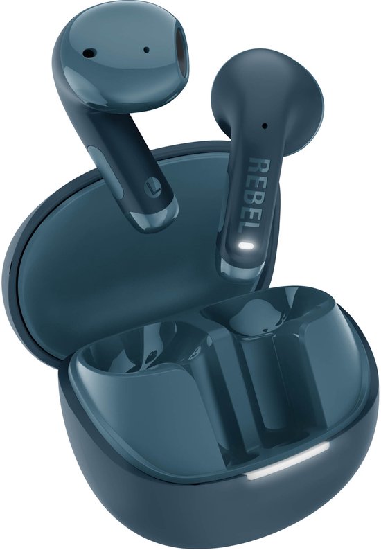 Draadloze Bluetooth oordopjes Fresh ’n Rebel Twins Core 2, 40 uur speeltijd, IPX4 waterdicht, Dual ENC-microfoon, Steel Blue