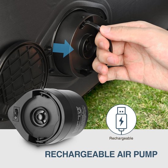 Luchtbed met Ingebouwde Pomp - Air Mattress - Inclusief Opbergtas - Tweepersoons — afbeelding 5