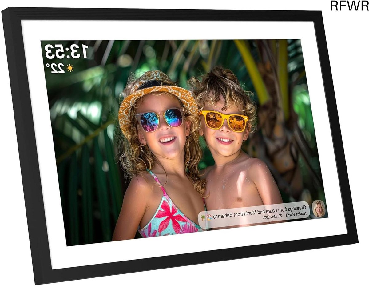 Digitale Fotolijst met Wifi - Fotolijsten - Frameo App - HD Kwaliteit - Foto