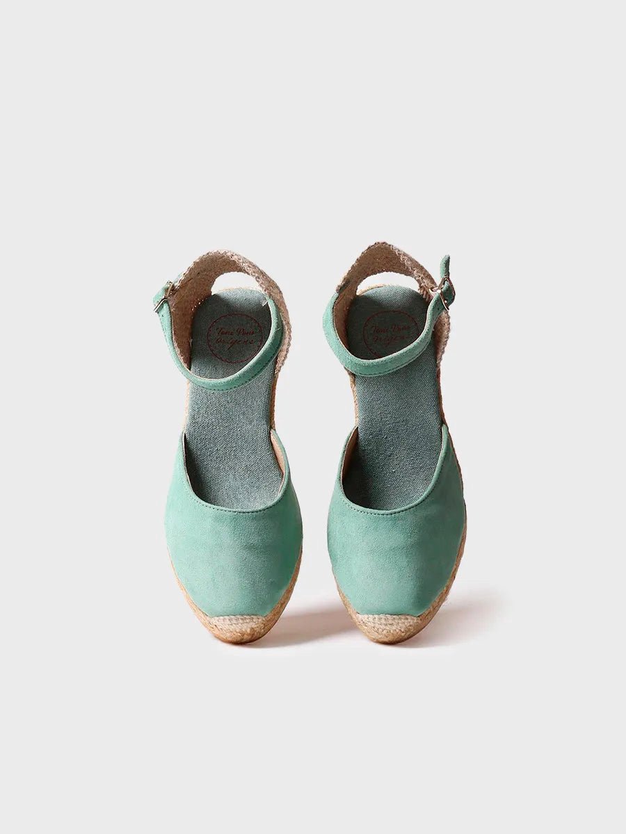 Dames espadrille van gesloten leer | LLORET-5