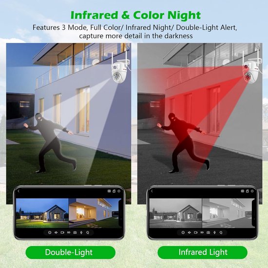 Camerabewaking - Beveiligingscamera Draadloos Buiten - Bewakingscamera - Monitor van Merkloos — afbeelding 4