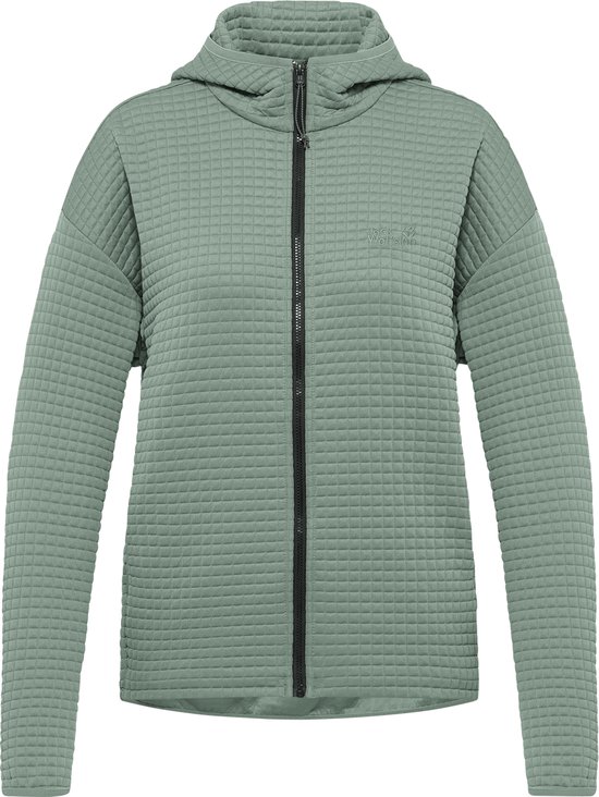 Jack Wolfskin MOGARI HOODED FZ W Dames Outdoorjas-green zinnia