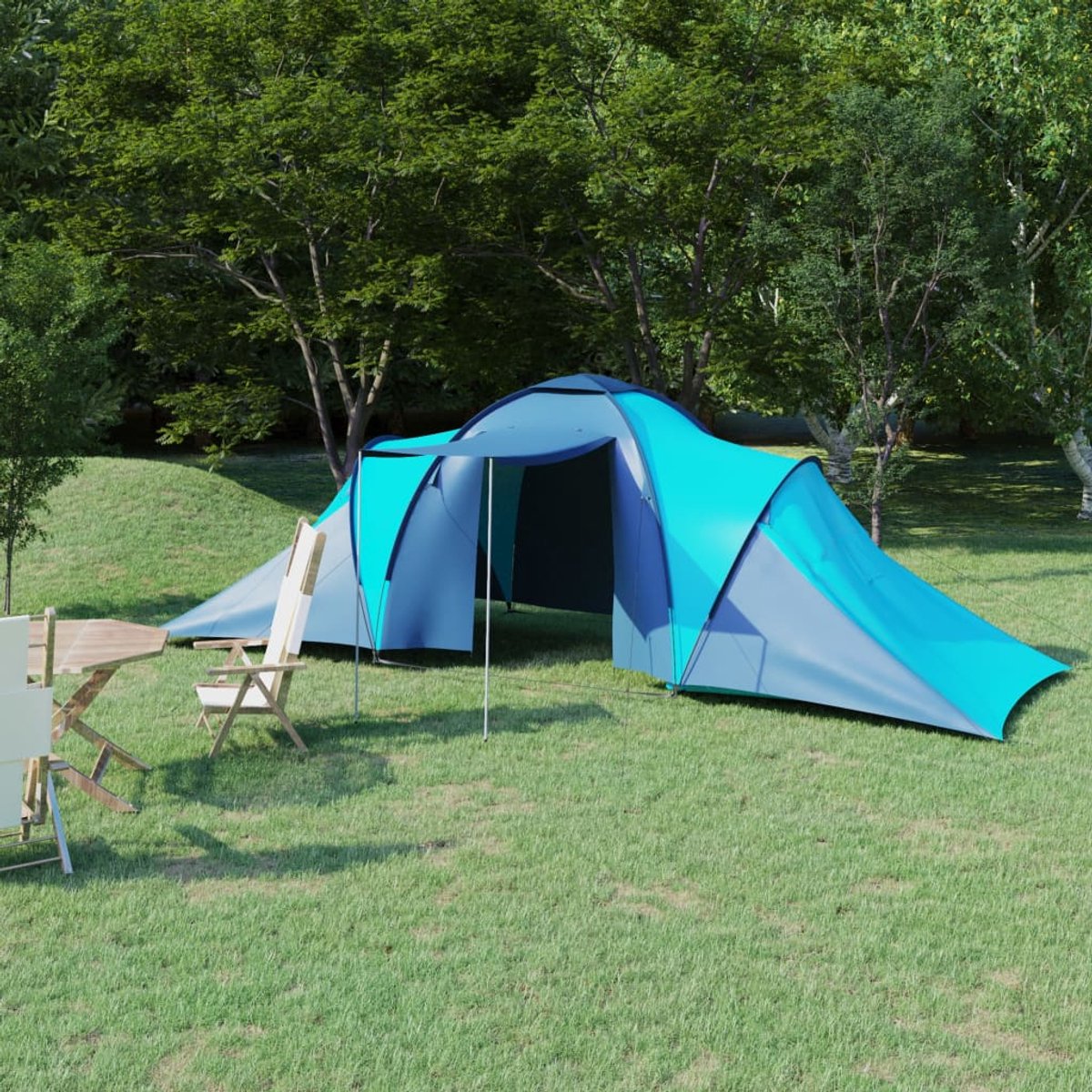 vidaXL - Tent - 6-persoons - blauw - en - lichtblauw – foto 2
