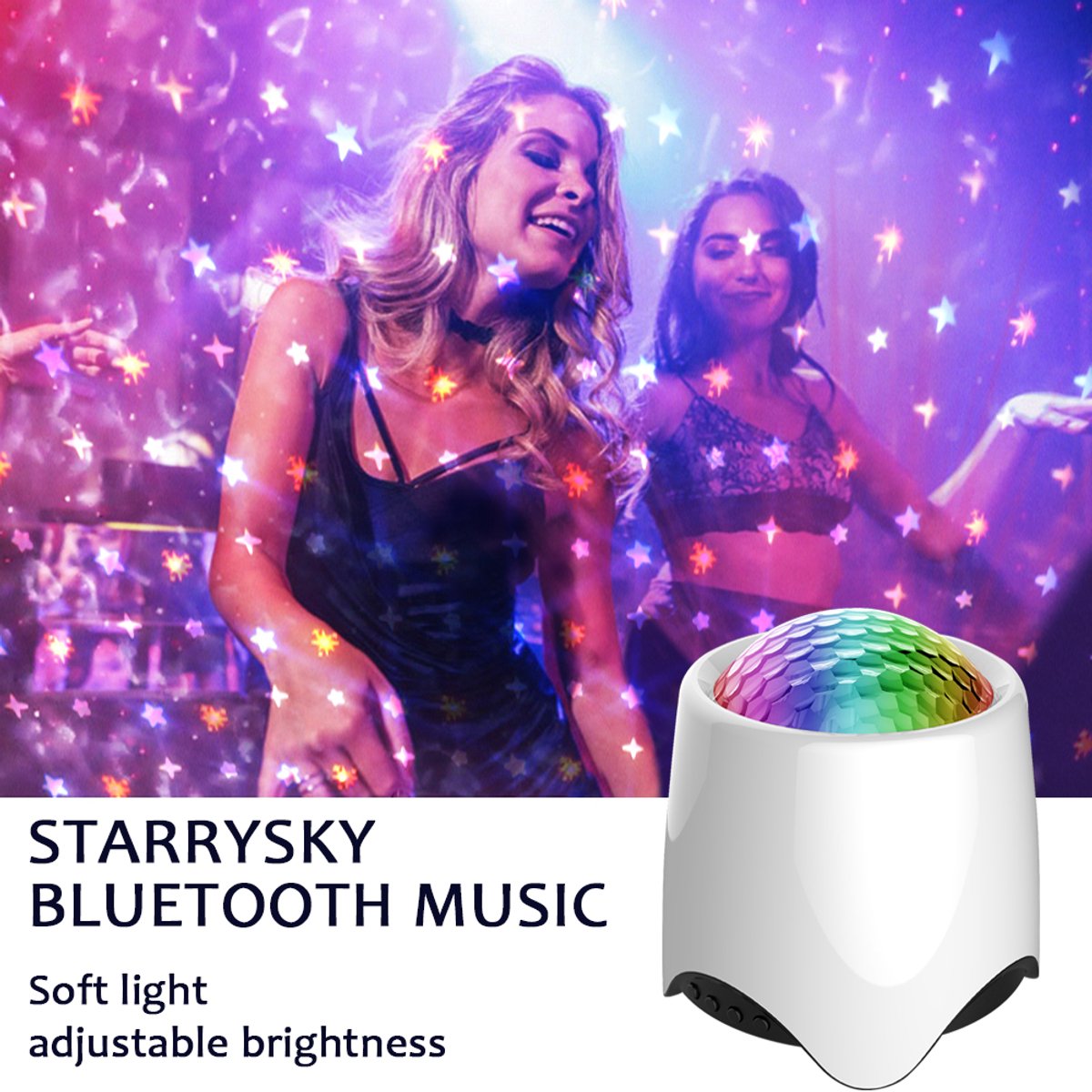 MUPOO Smart Sterrenhemel Projector met 56 Lichteffecten & Bluetooth Speaker - Galaxy Projector Baby & Kind met White Noise & Muziek - Galaxy Nachtlampje met Afstandsbediening & Timer - Sfeerverlichting voor Slaapkamer & Cadeau voor Kinderen & Baby – foto 6