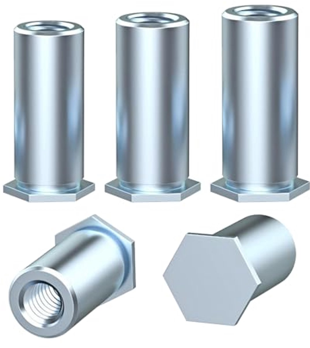 Klinkmoeren - Zeskant Klinkmoer - M3 x 8 mm Binnendraad
