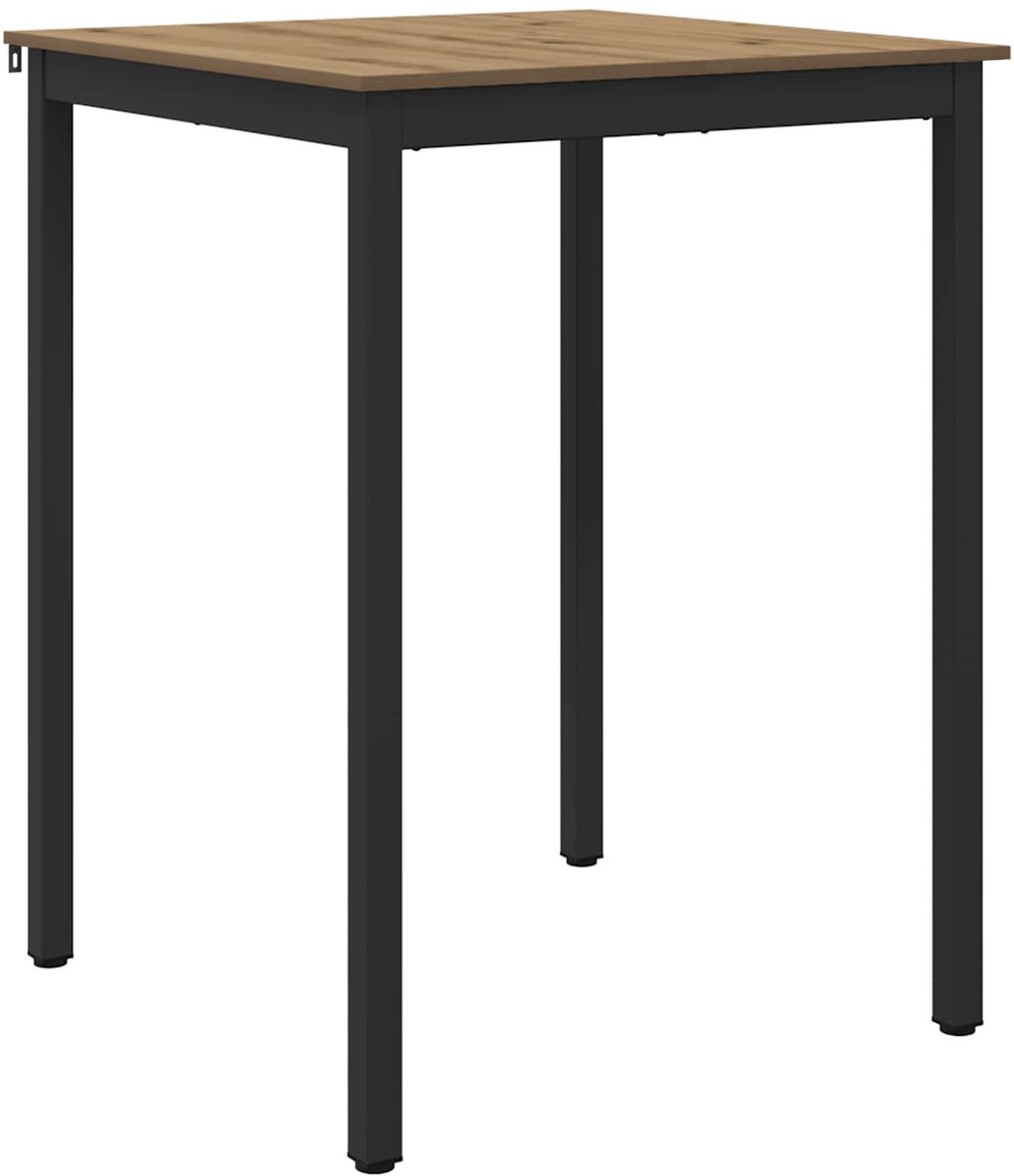 vidaXL Staande - Bartafel - Bewerkt - hout - Vierkant artisanaal eikenkleurig