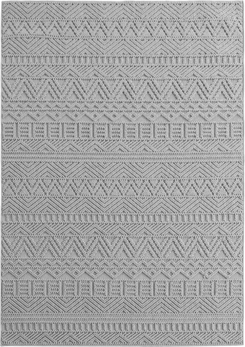 Ayyildiz Helix Boho Vloerkleed Grijs 140x200 cm – Effen Laagpolig Tapijt – Modern Bohemian Design voor Woonkamer en Slaapkamer