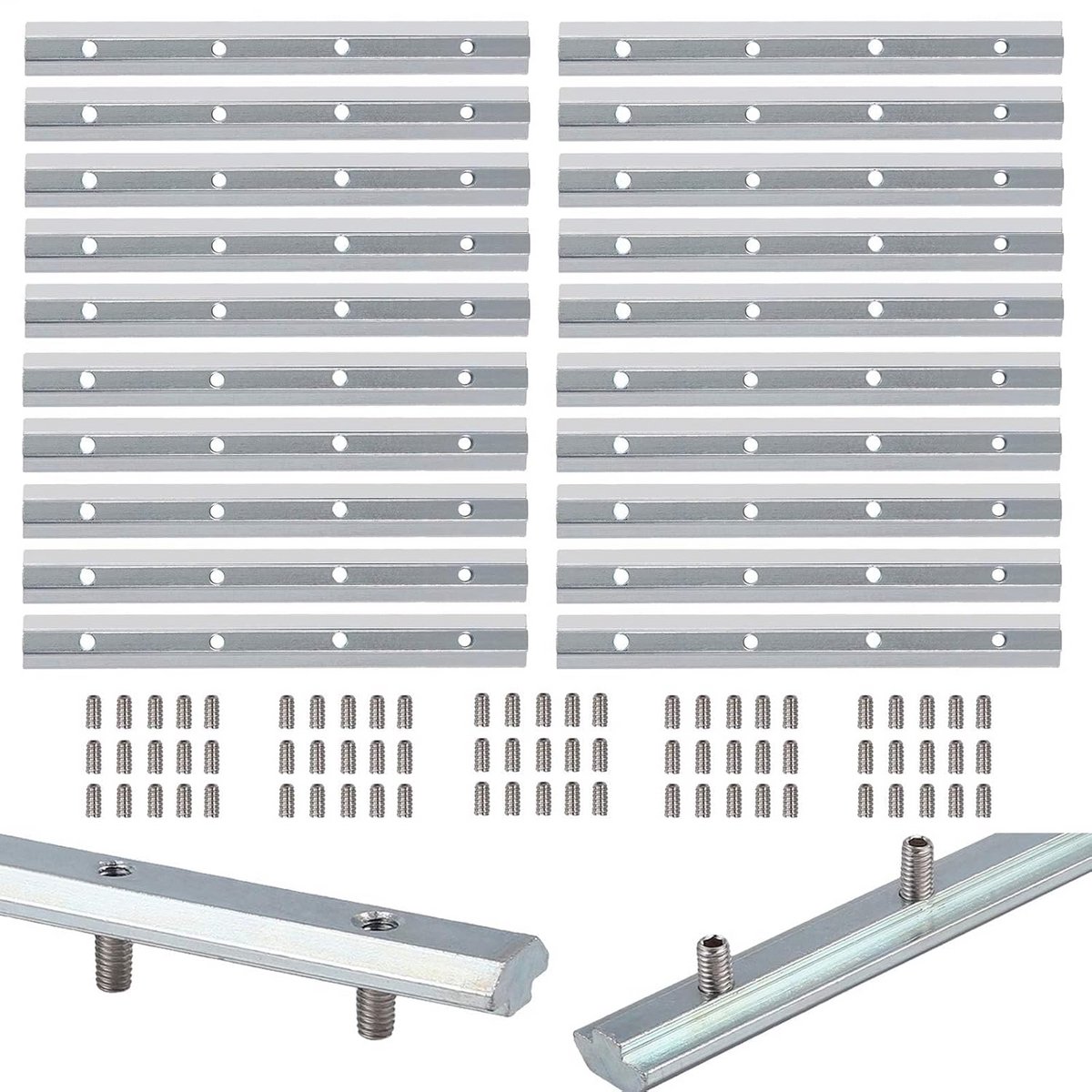 20x Hoogwaardige Rechte Verbindingsset voor 4040/4080 Aluminium Profielen