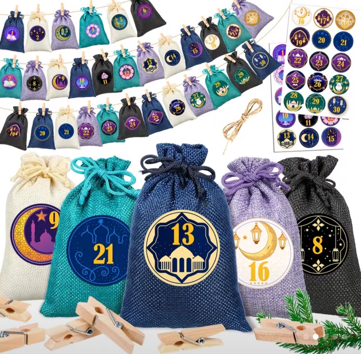 Ramadan vulzakjes cadeauzakken advent
