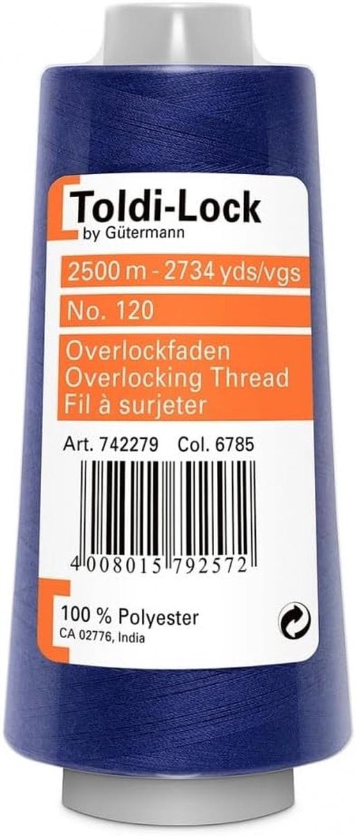 Overlock Naaigaren 2500m - Sterk Polyester Garen voor Lockmachine