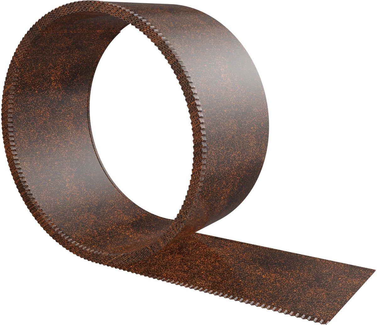 Metalen Gazonrand - 15 cm Hoog - Gegalvaniseerde Palissades Met Getande Rand - Weerbestendige Gazonrandstenen - 10 m Lang - Flexibele Tuinrand - Voor Tuin, Gazon, Maairand En Hekken (Roestkleurig) NAIZY