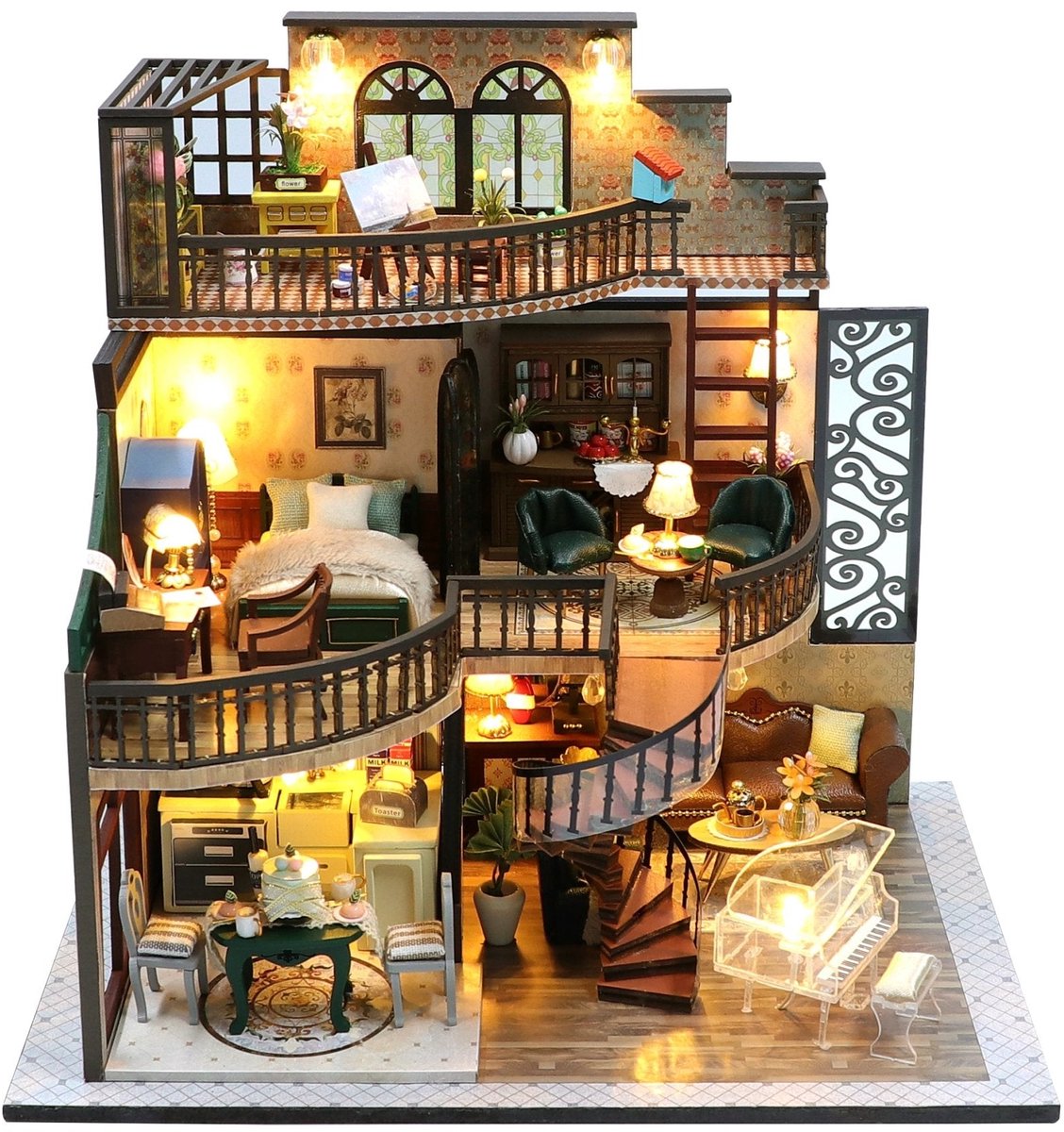 Dream Pavilion - 3D Puzzel met Handleiding - DIY - Miniatuur Modelbouw Hout Kinderen en Volwassenen - Houten bouwpakket - Assemblr