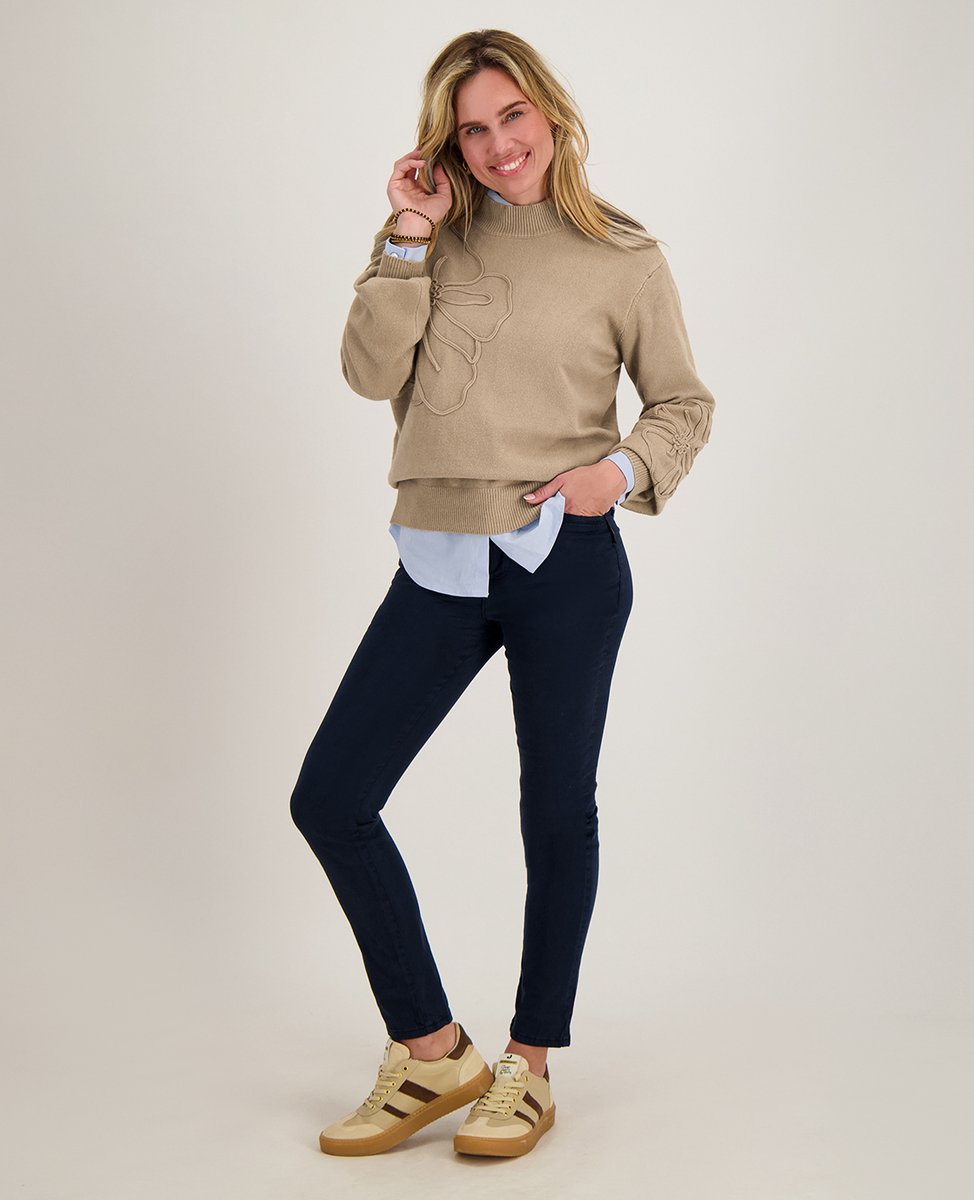 Je m'appelle Dames Broek Regular fit Met stretch - Blauw - Maat XS