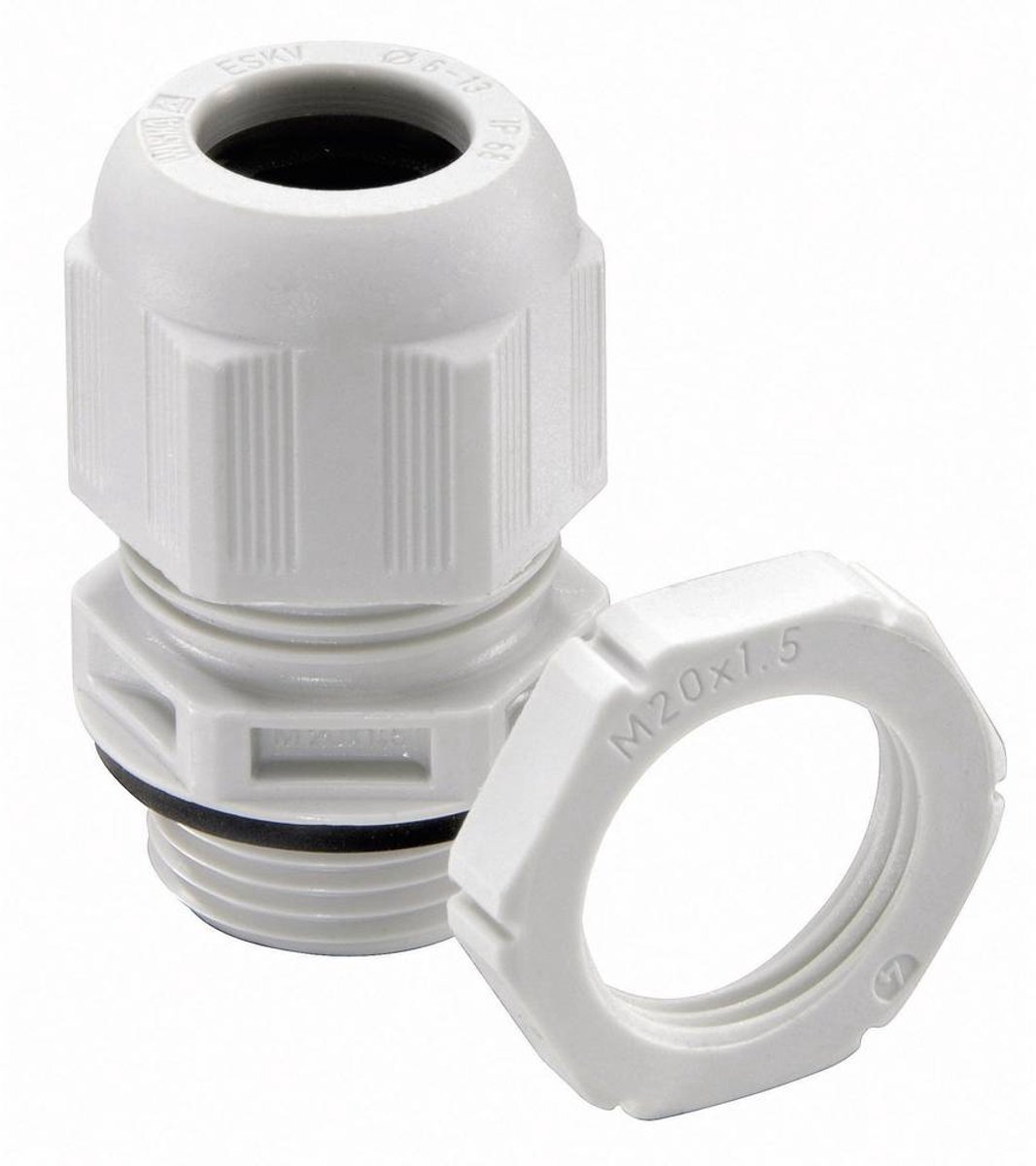 Wiska 10066528 Wartel M32 Polyamide Grijs-wit (RAL 7035) 25 stuk(s)