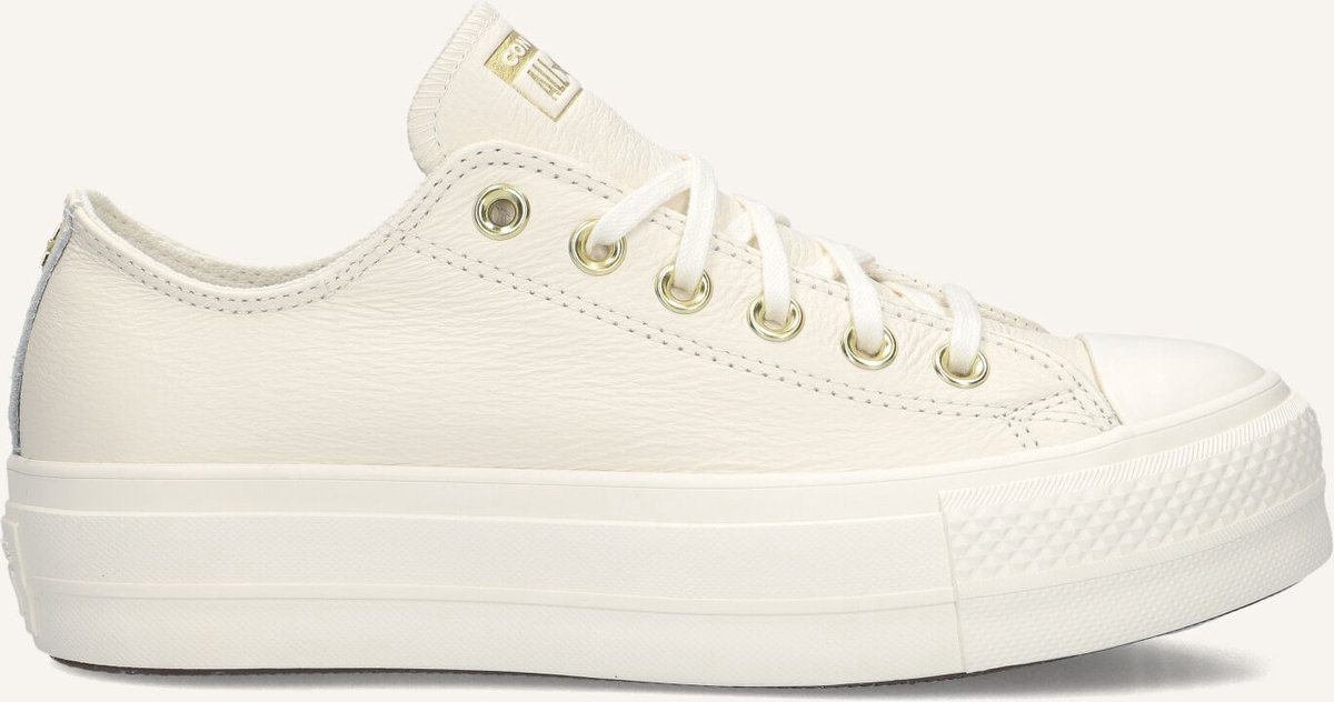 Converse Chuck Taylor All Star Lift Ox Sneakers Dames Leren Sneaker Wit
