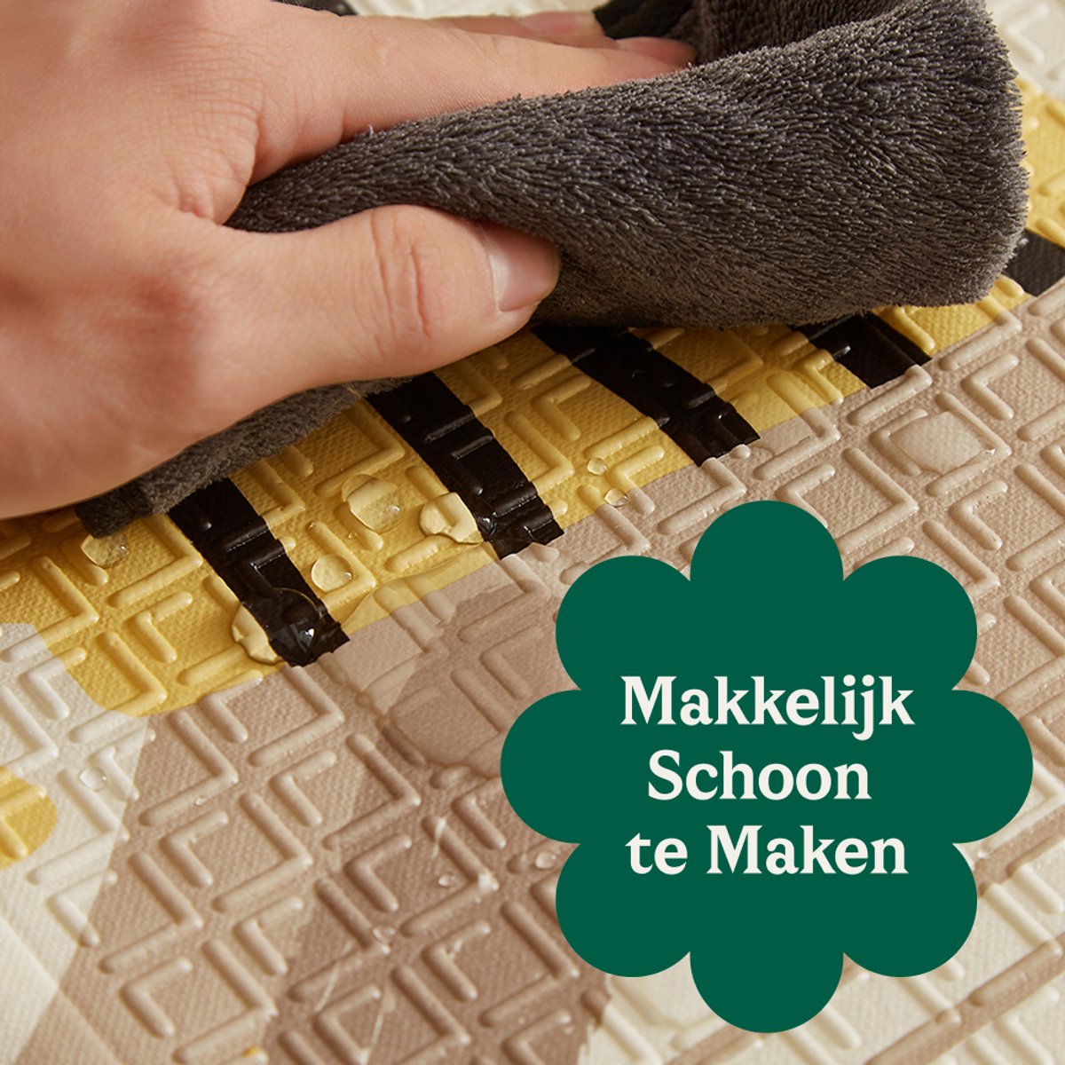 CASABEL Baby Speelmat, 180x150cm, Opvouwbare en Waterdichte Babymat met Leeuwendesign thumbnail 3