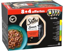 Sheba Kattenvoer Nat Sauce Collection Traiteur Selectie Multipack – 12×85 gr