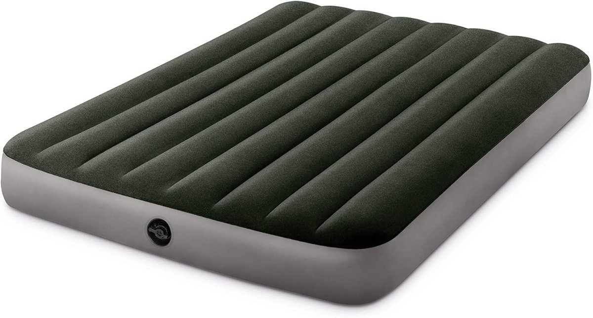 Luchtbed - Luchtmatras - Opblaasbed - Zelfopblazend Hoog Luchtmatras - Logeerbed - Grijs en Groen - 137cm x 191cm x 25cm - van Imperatoris