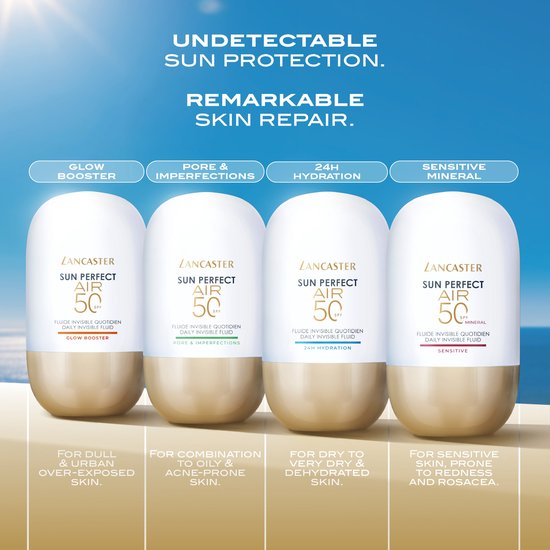 Lancaster Sun Perfect AIR Daily Invisible Fluid SPF50 Glow Booster, 40ml (1.3oz)