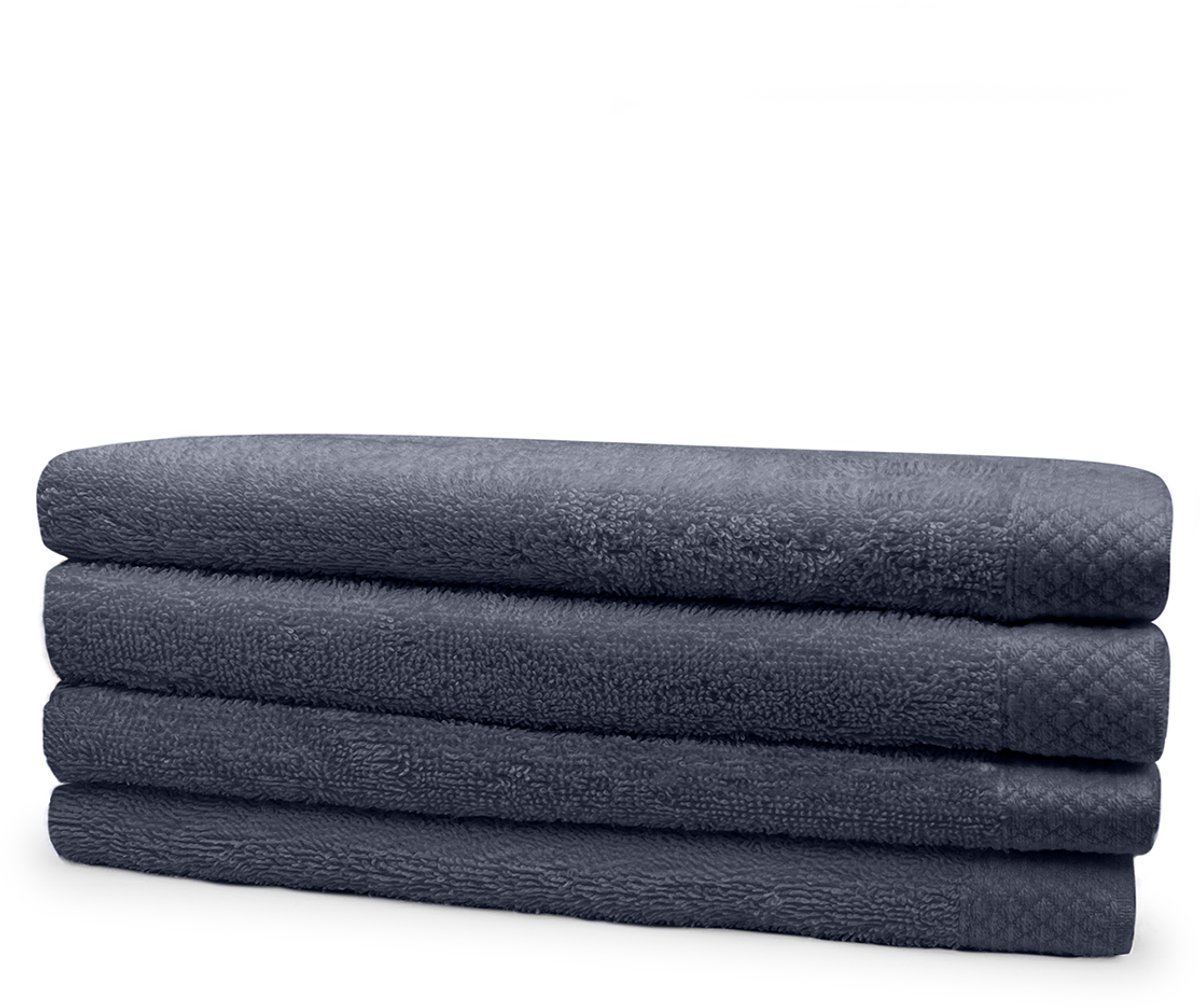 Eleganzzz Handdoeken Set - Set van 4 - Badhanddoeken 70x140cm - Badlakens - Handdoek - 420 gr/m2 - 100% Katoen - dark grey